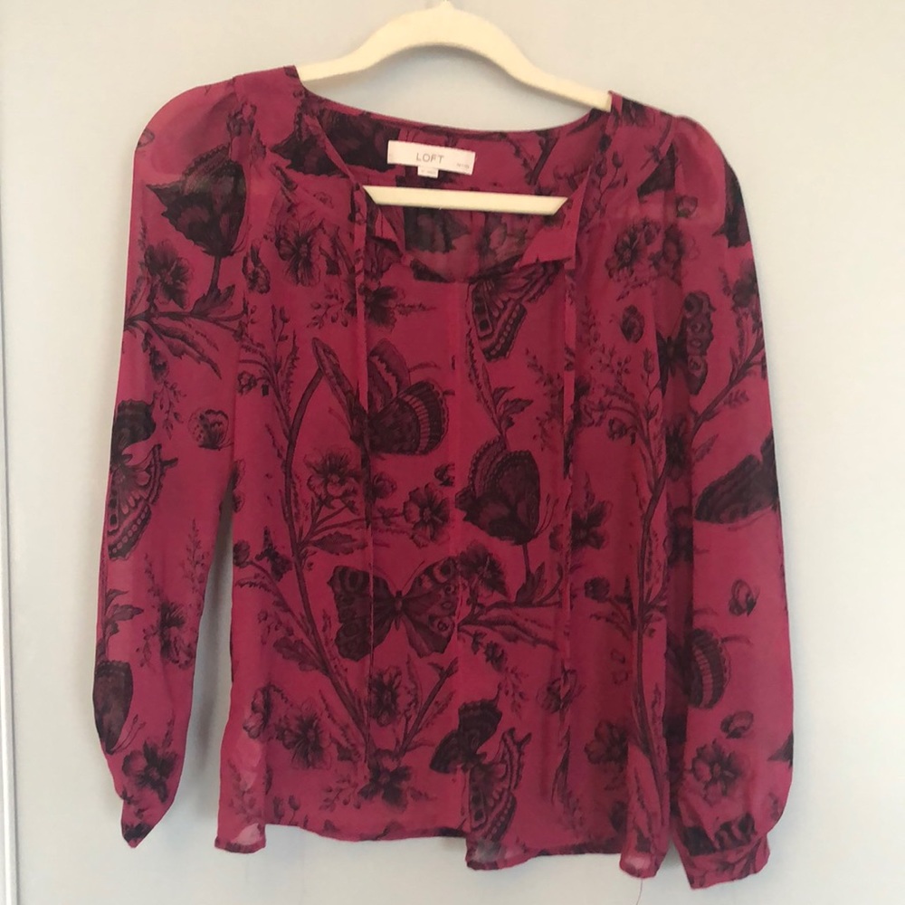 Loft sheer blouse
